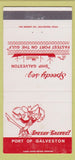 Matchbook Cover - Port of Galveston TX 30 Strike