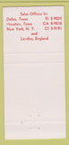 Matchbook Cover - Port of Galveston TX 30 Strike