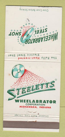 Matchbook Cover - Steelett Wheelabrator Mishawaka IN WEAR 30 Strike