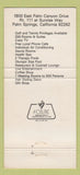Matchbook Cover - International Hotel Resort Palm Springs CA 30 Strike