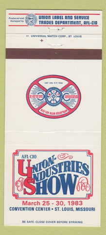 Matchbook Cover - Union Industries Show St Louis MO 1983 30 Strike