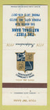 Matchbook Cover - First National Bank Pierce City MO 30 Strike