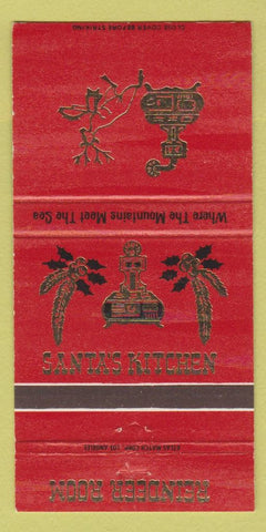 Matchbook Cover - Sanat's Kitche Santa Barbara CA 30 Strike