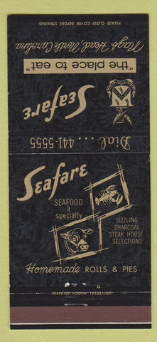 Matchbook Cover - Seafare Restaurant Nags Head NC 30 Strike