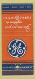 Matchbook Cover - General Electric  30 Stick