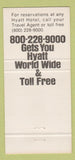 Matchbook Cover - Hyatt Regency Memphis TN 30 Strike