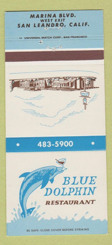 Matchbook Cover - Blue Dolphin Restaurant San Leandro CA 30 Strike