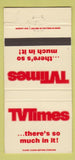 Matchbook Cover - TV Times Magazine England 30 Strike