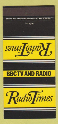 Matchbook Cover - BBC TV Radio Times UK England 30 Strike