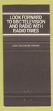 Matchbook Cover - BBC TV Radio Times UK England 30 Strike