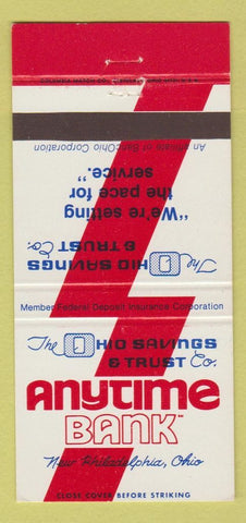 Matchbook Cover - Anytime Bank New Philadelphia OH 30 Strike