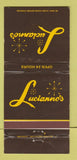 Matchbook Cover - Lucianno's Restaurant Youngstown Boardman OH 30 Strike