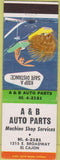Matchbook Cover - A and B Auto Parks El Cajon CA