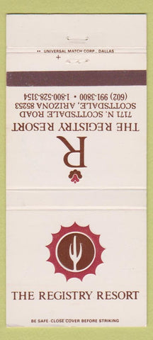 Matchbook Cover - Registry Resort Scottsdale AZ 30 Strike