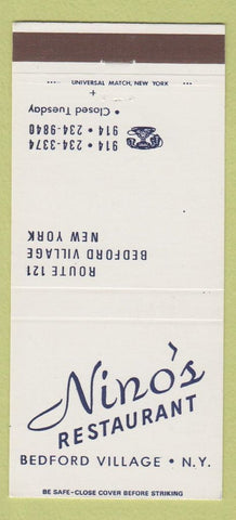Matchbook Cover - Nino's Restaurant Bedford Village NY 30 Strike