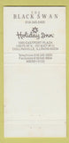 Matchbook Cover - The Black Swan Holiday Inn Collinsville IL 30 Strike