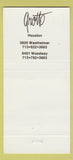 Matchbook Cover - Grotto Cucina Napoletana Houston TX 30 Strike