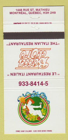 Matchbook Cover - Bocco D'Oro Italian Restaurant Montreal QC 30 Strike