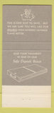 Matchbook Cover - Glenwood National Bank  30 Strike