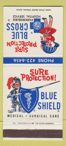 Matchbook Cover - Blue Cross Blue Shield Parkersburg WV 30 Strike