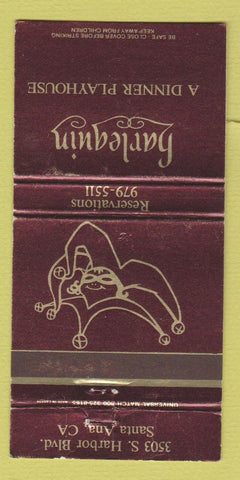 Matchbook Cover - Harlequin Dinner Playhouse Santa Ana CA 30 Strike