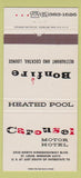Matchbook Cover - Carousel Motor Hotel St Louis MO Bonfire 30 Strike
