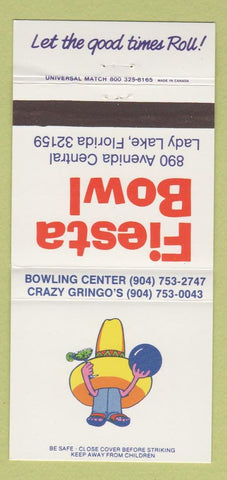 Matchbook Cover - Fiesta Bowling Lady Lake FL 30 Strike