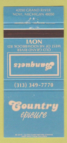 Matchbook Cover - Gourmet Epicure Novi MI restaurant 30 Strike
