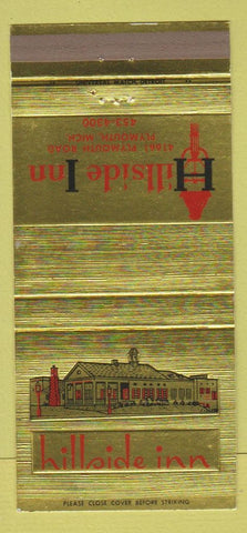 Matchbook Cover - Hillside Inn Plymouth MI  30 Strike