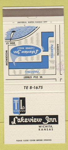 Matchbook Cover - Lakeview Inn Wichita KS 30 Strike