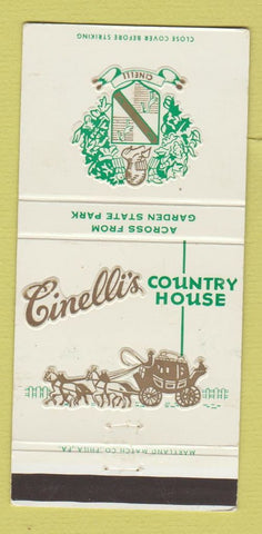 Matchbook Cover - Cinelli's County House Merchantville NJ 30 Strike