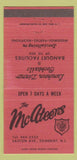 Matchbook Cover - McAteers Restaurant Somerset NJ 30 Strike