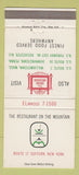 Matchbook Cover - Restaurant on the Mountain Suffern NY 1896 House 30 Strike