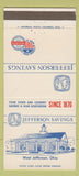 Matchbook Cover - Jefferson Savings West Jefferson OH 30 Strike