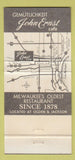 Matchbook Cover - John Ernst Cafe Milwaukee WI 30 Strike