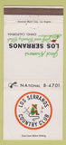 Matchbook Cover Jack Kramer's Los Serranos Golf Country Club Chino CA 30 Strike