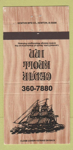 Matchbook Cover - Cedar Knoll Inn Alexandria VA WEAR 30 Strike