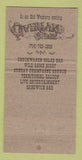 Matchbook Cover - Overland Stage Anaheim CA 30 Strike