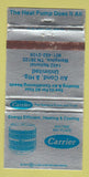 Matchbook Cover - Carrier Air Conditioning Heating Memphis TN WEAR 30 Strike