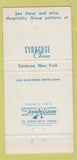 Matchbook Cover - Syracuse China Dishes NY WEAR 30 Strike