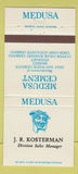 Matchbook Cover - Medusa Cement JR Kosterman 30 Strike