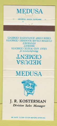 Matchbook Cover - Medusa Cement JR Kosterman 30 Strike