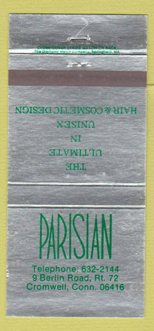 Matchbook Cover - Parisian Salon Cromwell CT WEAR 30 Strike