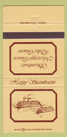 Matchbook Cover - Steamboast Mississippi Queen Delta Cincinnati OH 30 Strike