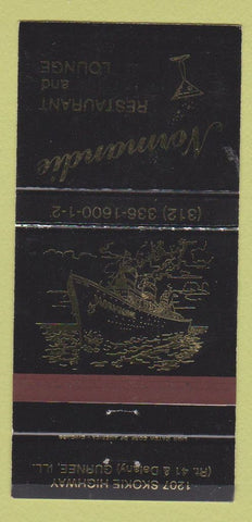 Matchbook Cover - Normandie Restaurant Gurnee IL 30 Strike