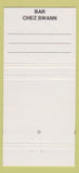 Matchbook Cover - Swann Bar Montreal QC 30 Strike