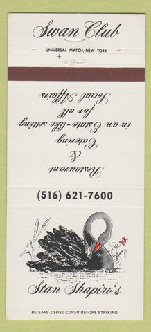 Matchbook Cover - Stan Shapiro's Swan Club 30 Strike