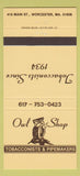 Matchbook Cover - Owl Shop Tobacco Worcester MA 30 Strike