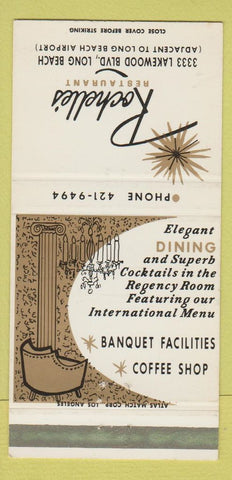 Matchbook Cover - Rochelle's Restaurant Long Beach CA 30 Strike