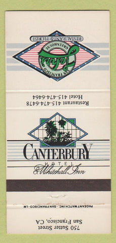 Matchbook Cover - Lehr's Greenhouse San Francisco CA Canterbury 30 Strike